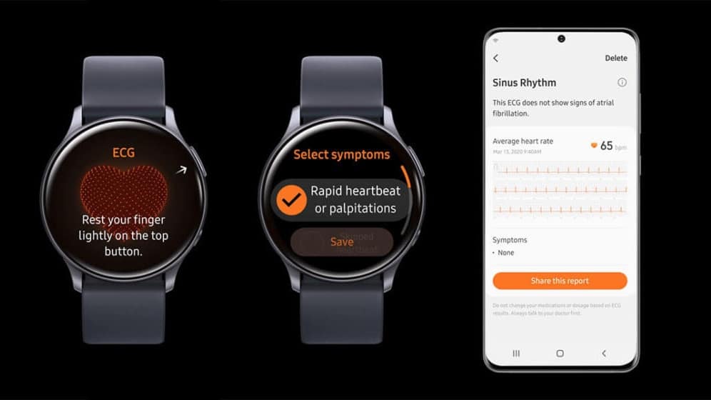 galaxy active 2 electrocardiograma