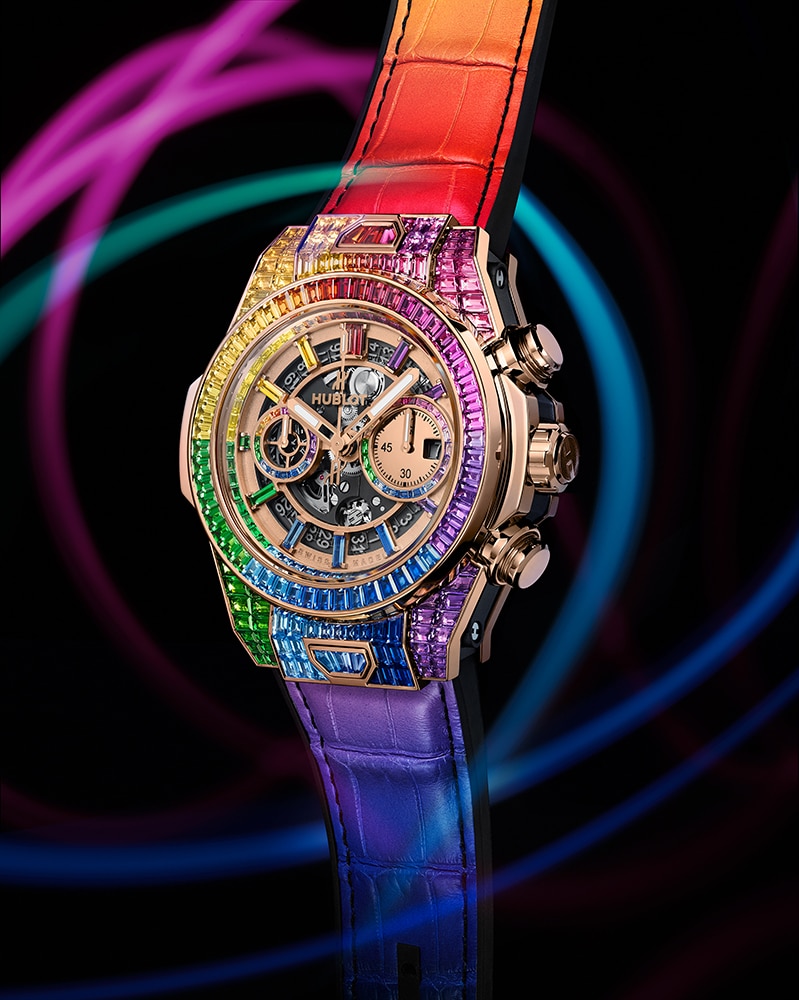 BIG BANG UNICO FULL BAGUETTE KING GOLD RAINBOW